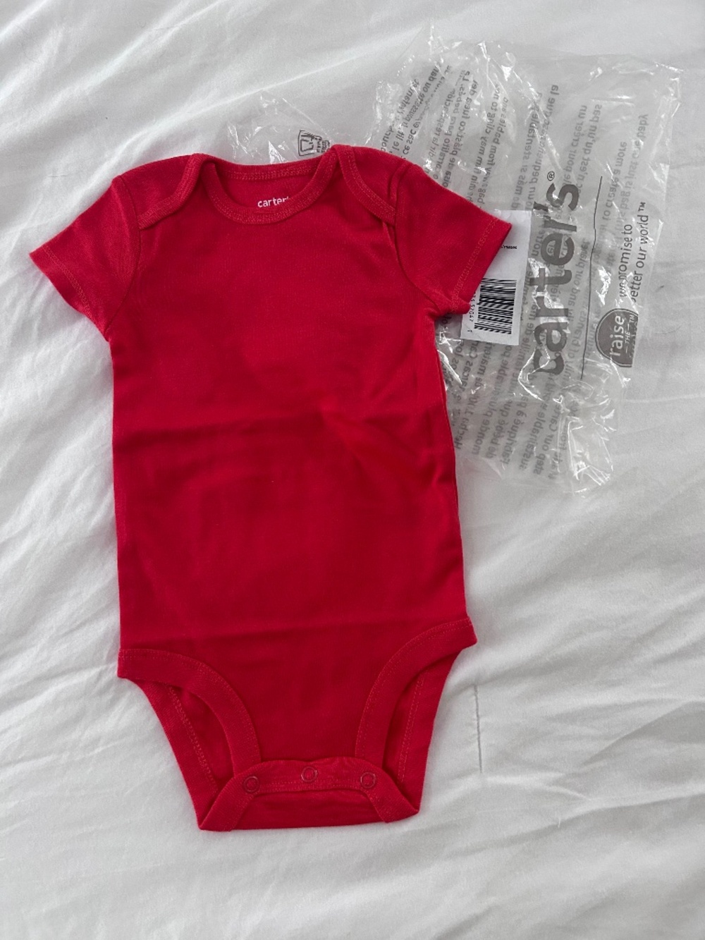NWT Carters Red Onesie 3-6 months